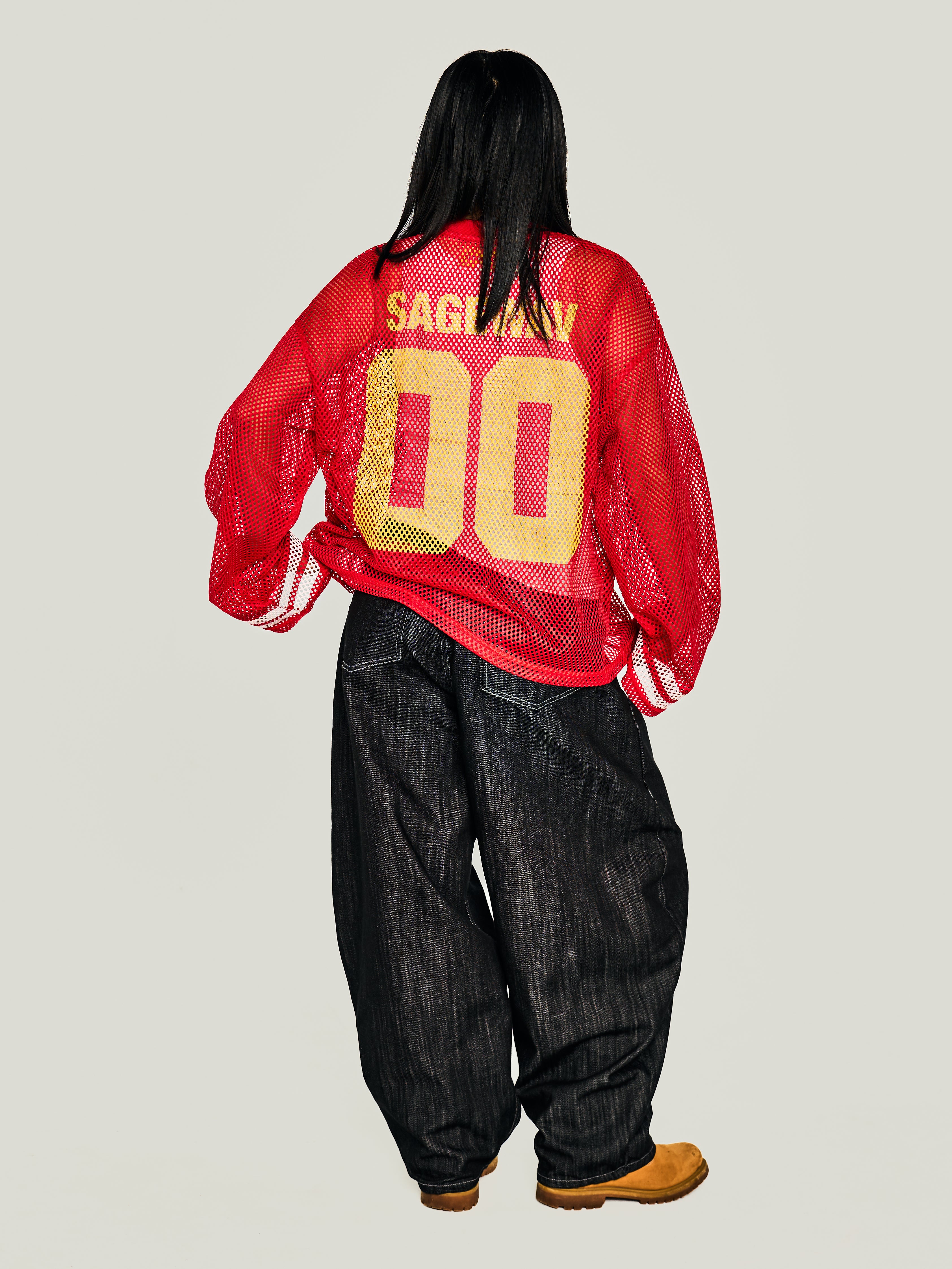 ART IS WAR MESH LONG SLEEVE RED