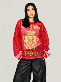 ART IS WAR MESH LONG SLEEVE RED