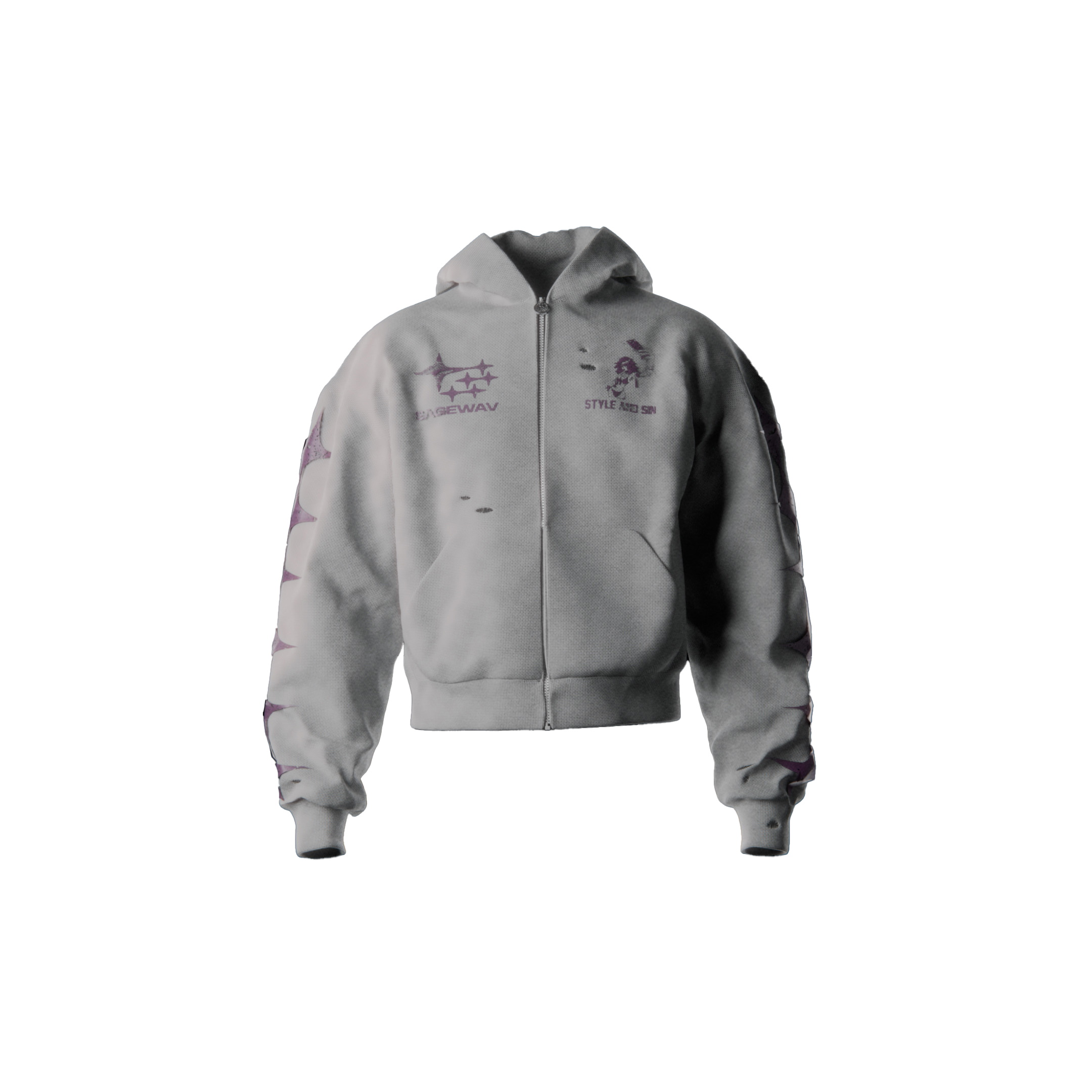 THORN X ZIP UP GREY