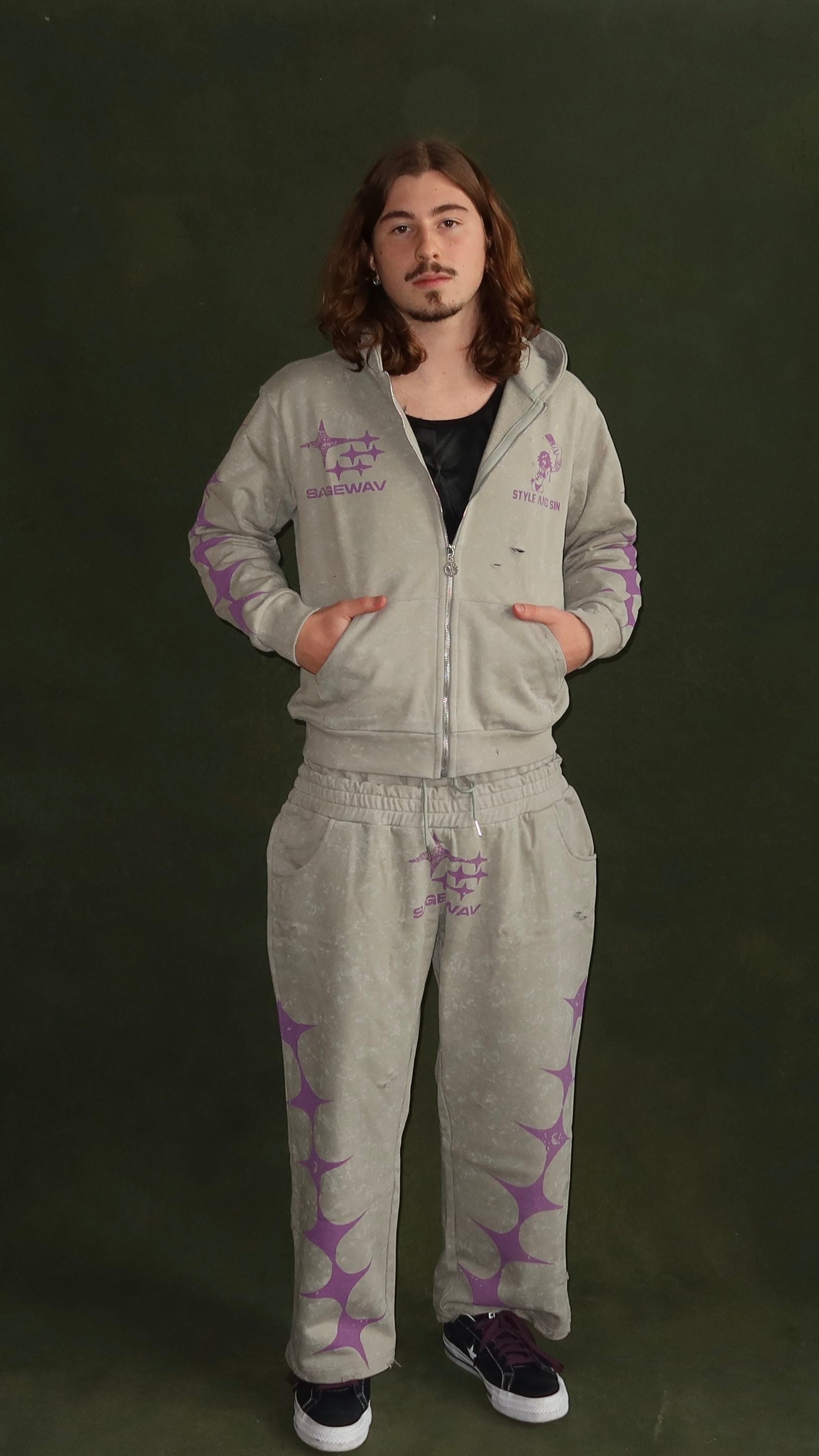 THORN X ZIP UP GREY