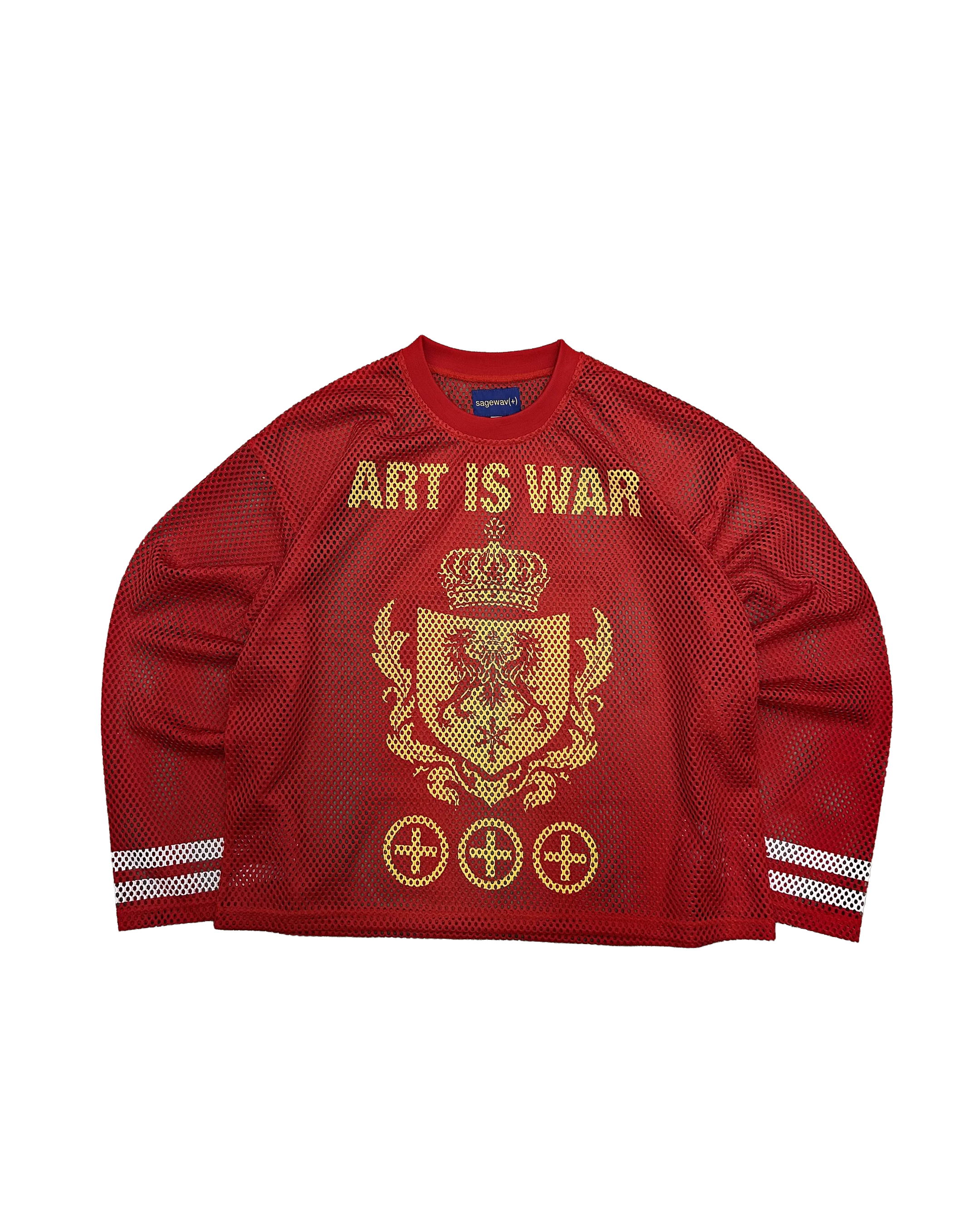 ART IS WAR MESH LONG SLEEVE RED