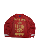 ART IS WAR MESH LONG SLEEVE RED