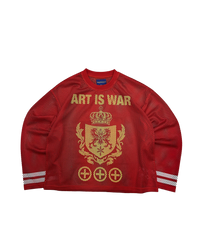 ART IS WAR MESH LONG SLEEVE RED